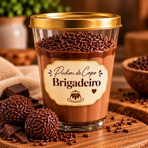 Pudim de copo de brigadeiro