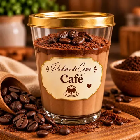 Pudim de copo de café