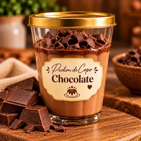 Pudim de copo de chocolate