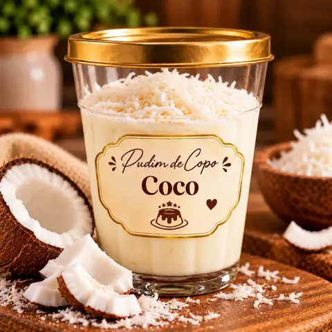 Pudim de copo de coco