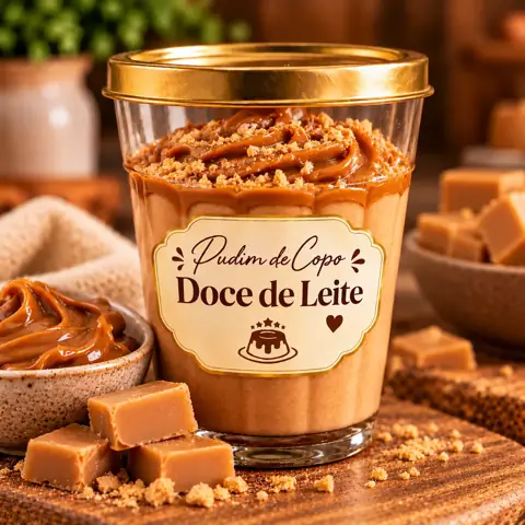 Pudim de copo de doce de leite