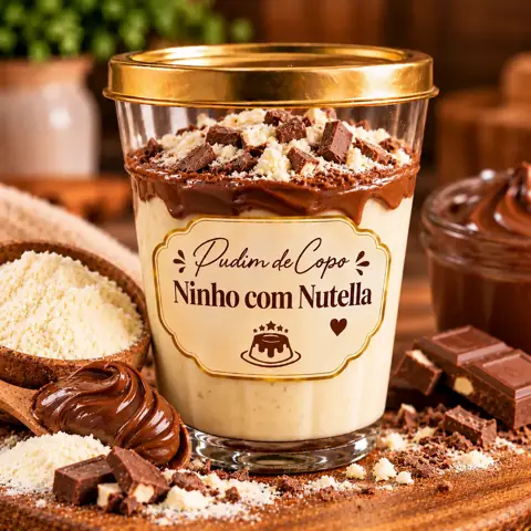 Pudim de copo de ninho com nutella